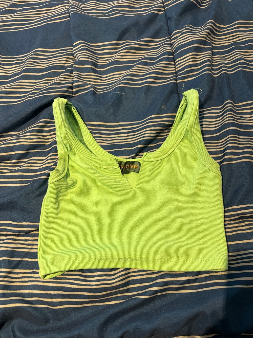 Signature Neon Lime Ribbed Tank Top